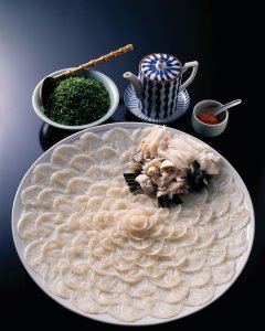 <p>Fugu en sashimi.</p>