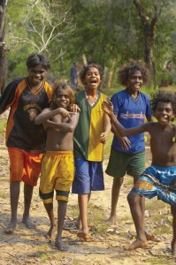 Enfants aborigènes d'Arnhem Land.