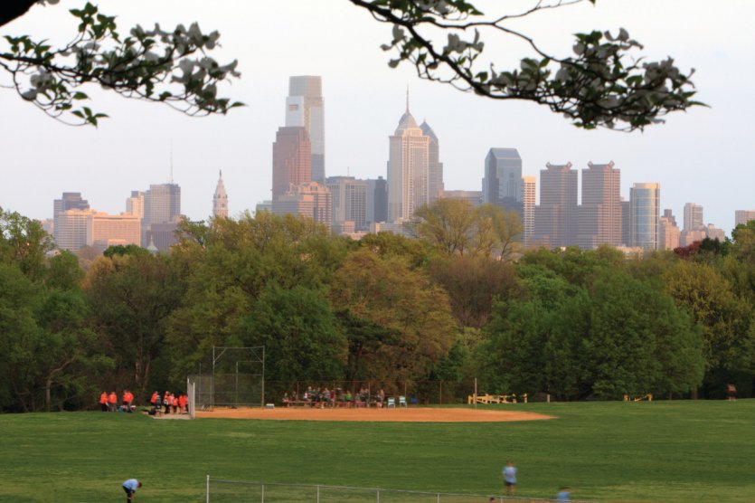 Baseball dans le West Fairmont Park.