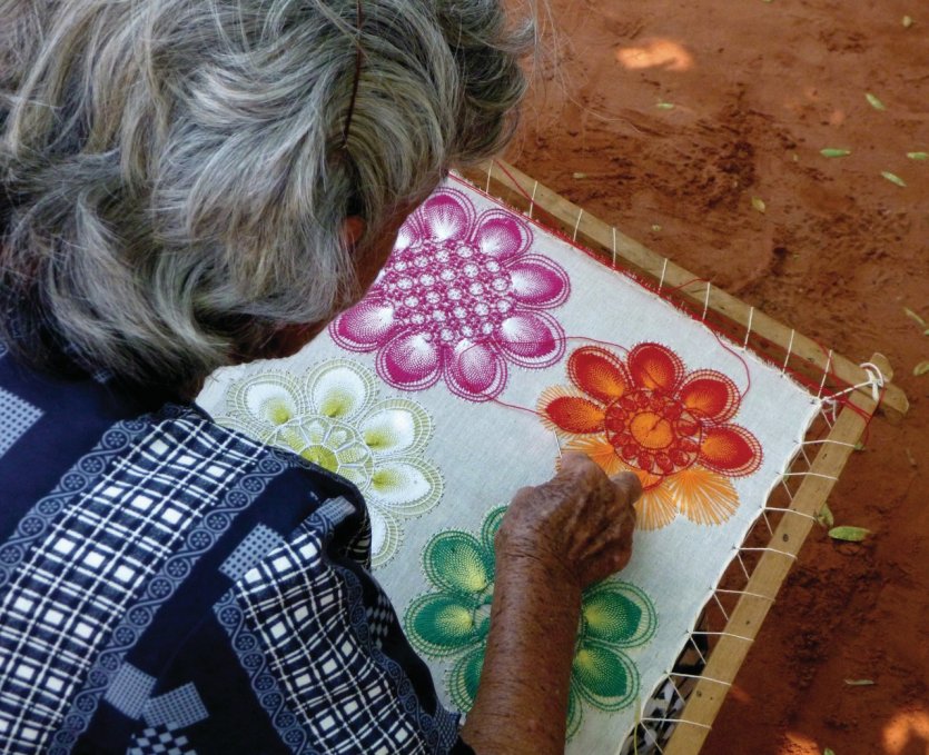 Fabrication du ñanduti.