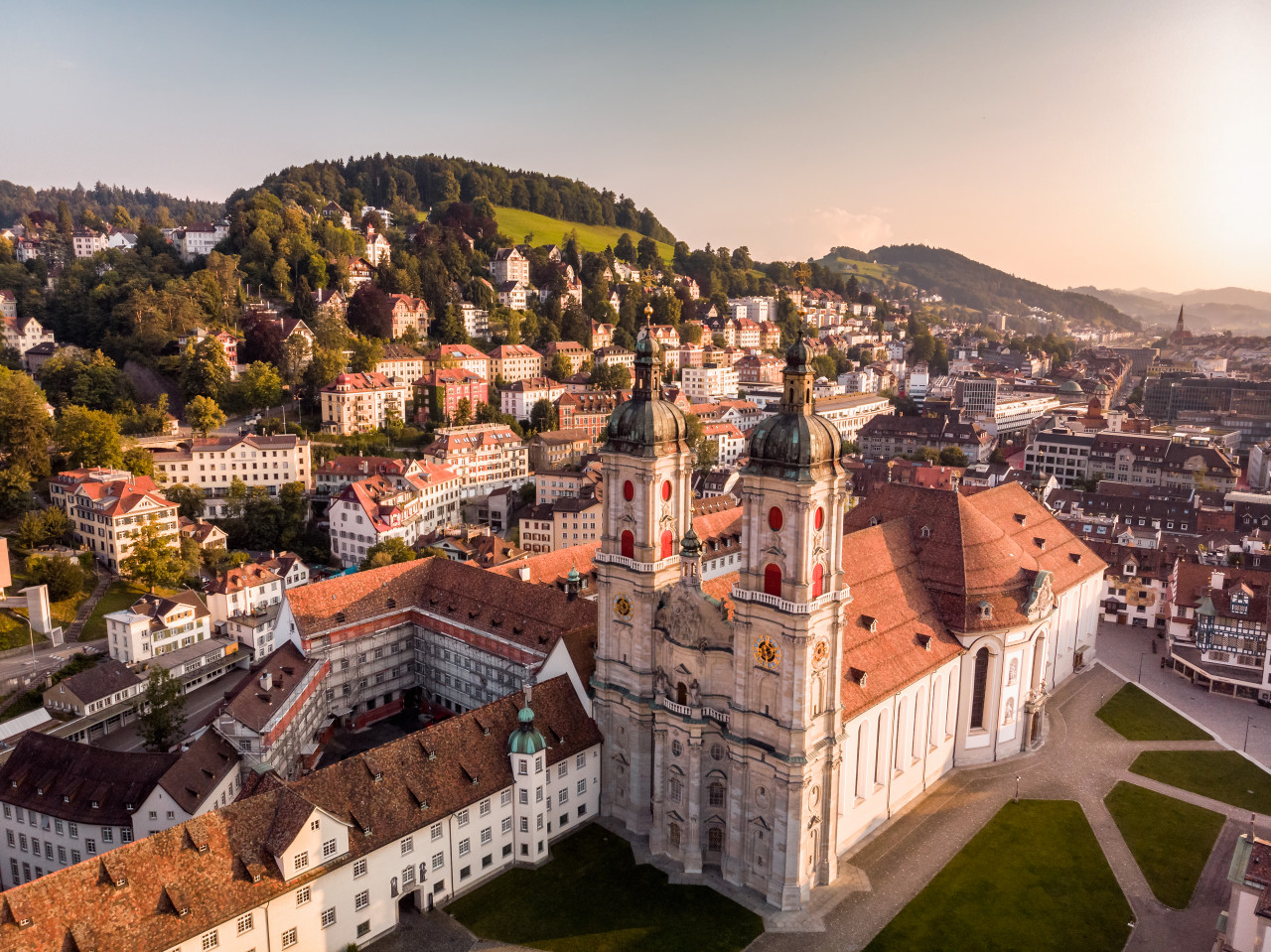 Vue sur Saint-Gall et son abbaye.