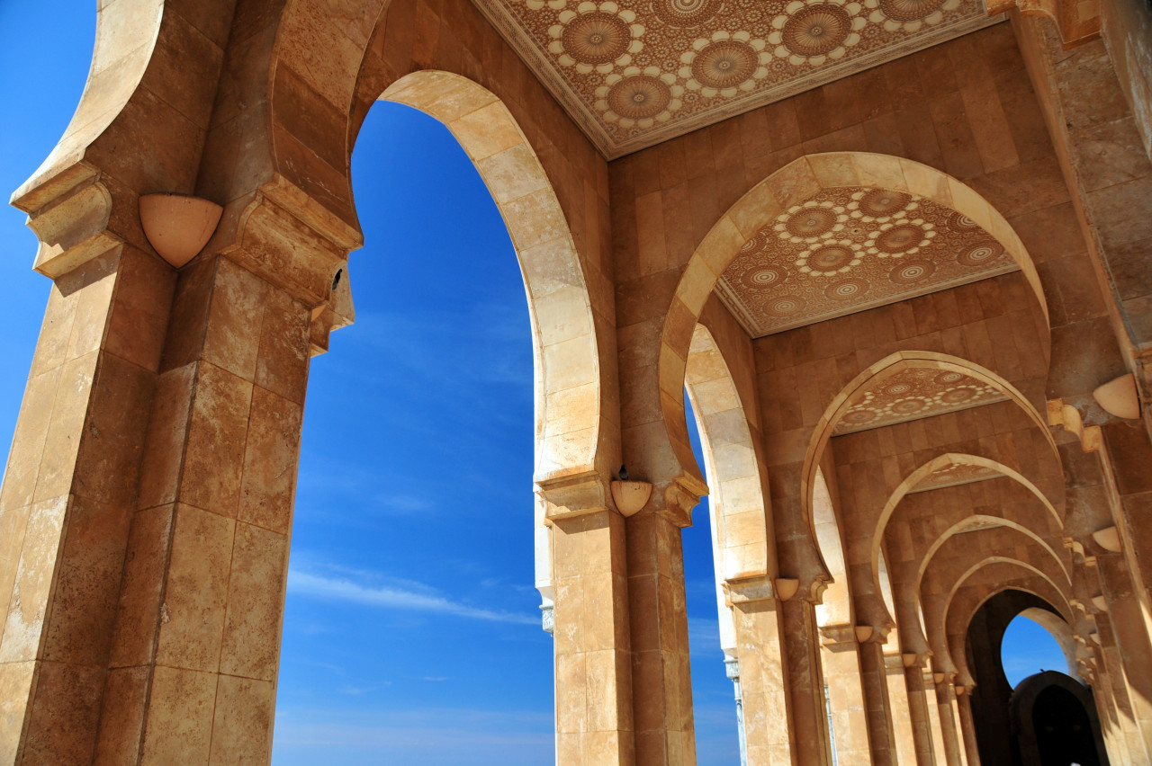 Arcades de la Mosquée Hassan II.