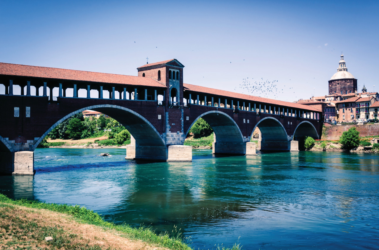 Le pont couvert de Pavie.