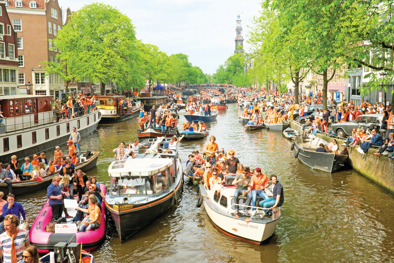 La fête du Roi à Amsterdam.