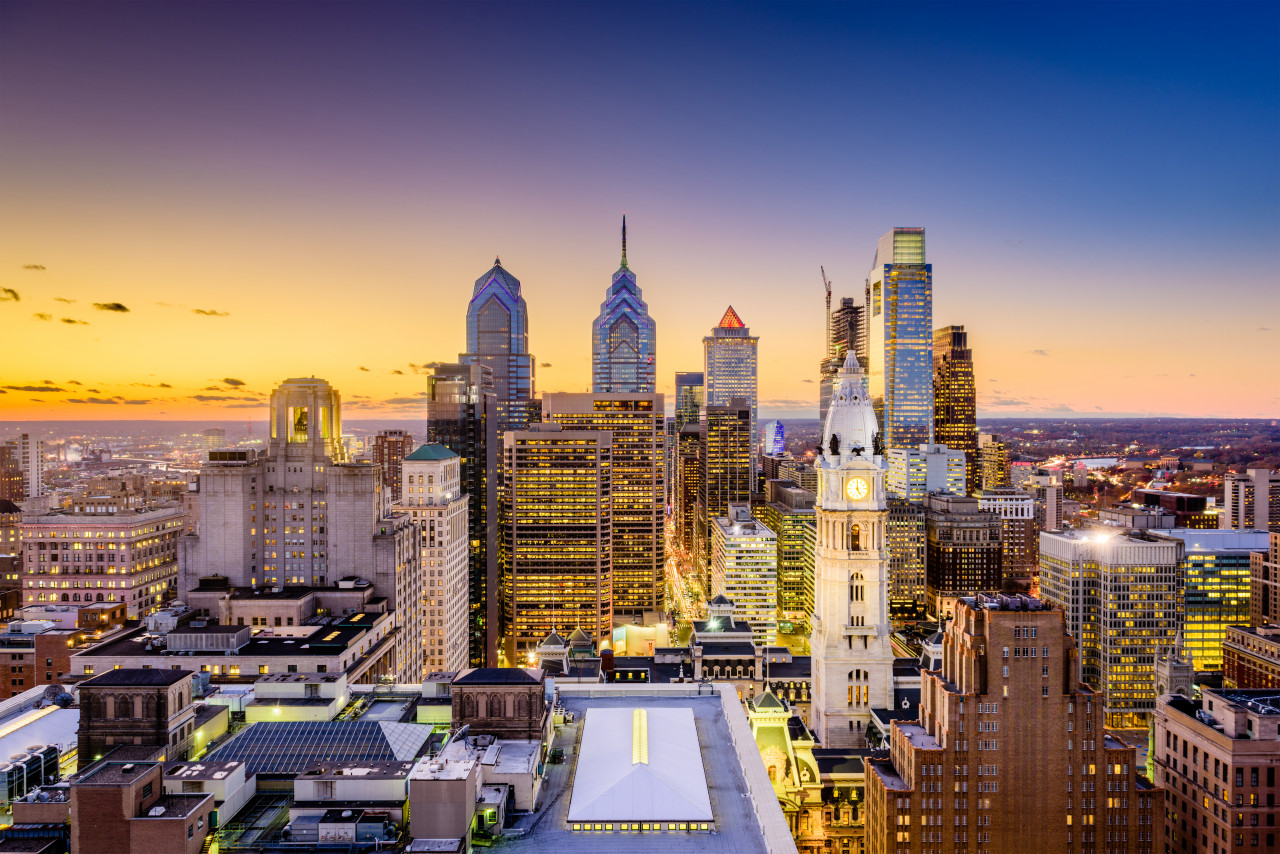 Vue sur Philadelphie.