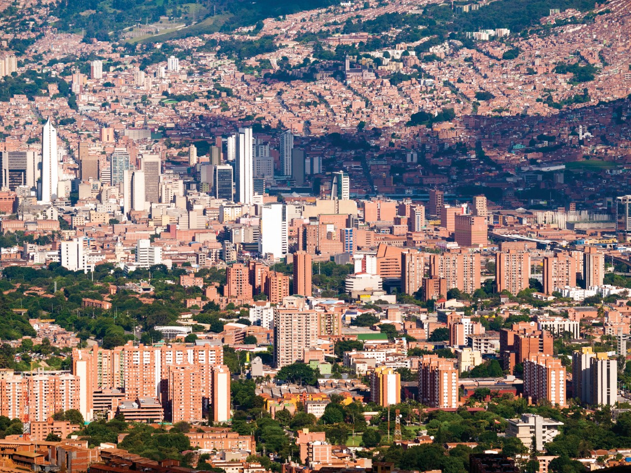 Vue sur la ville de Medellin.