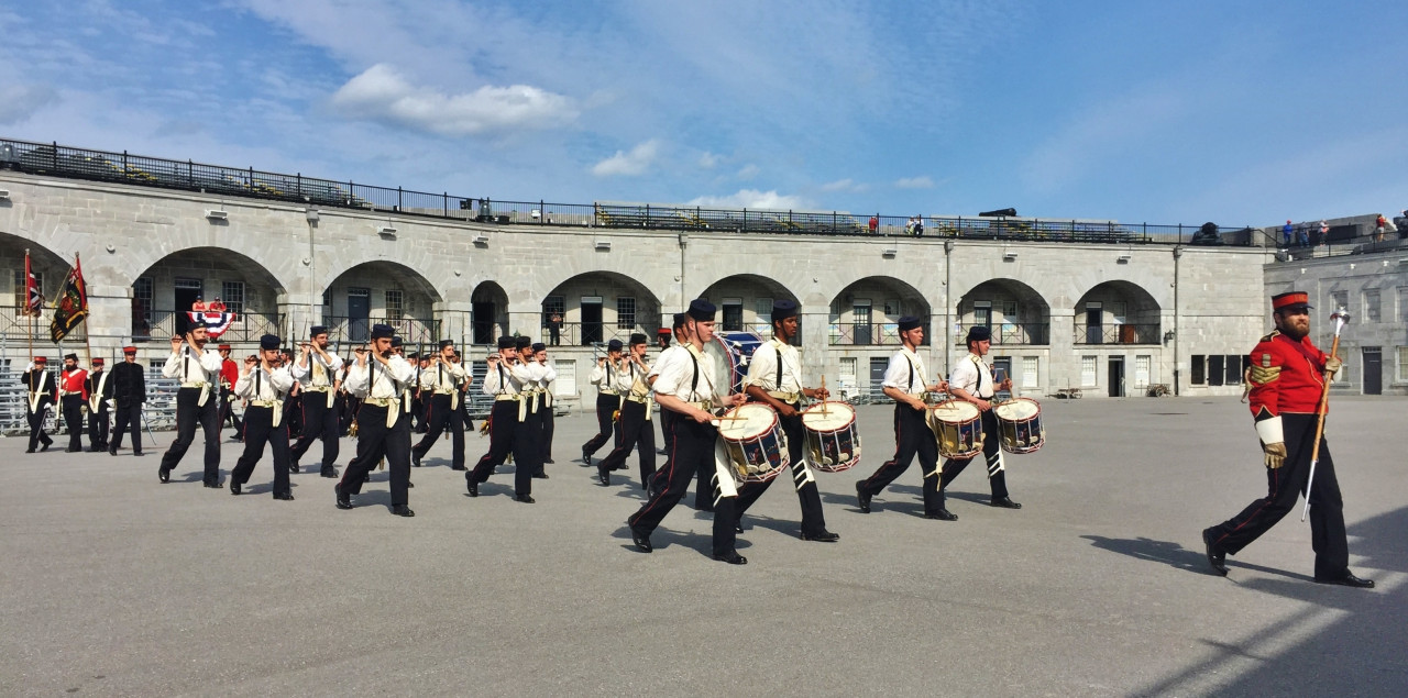 Répétition pour le Sunset Ceremony à Fort Henry.