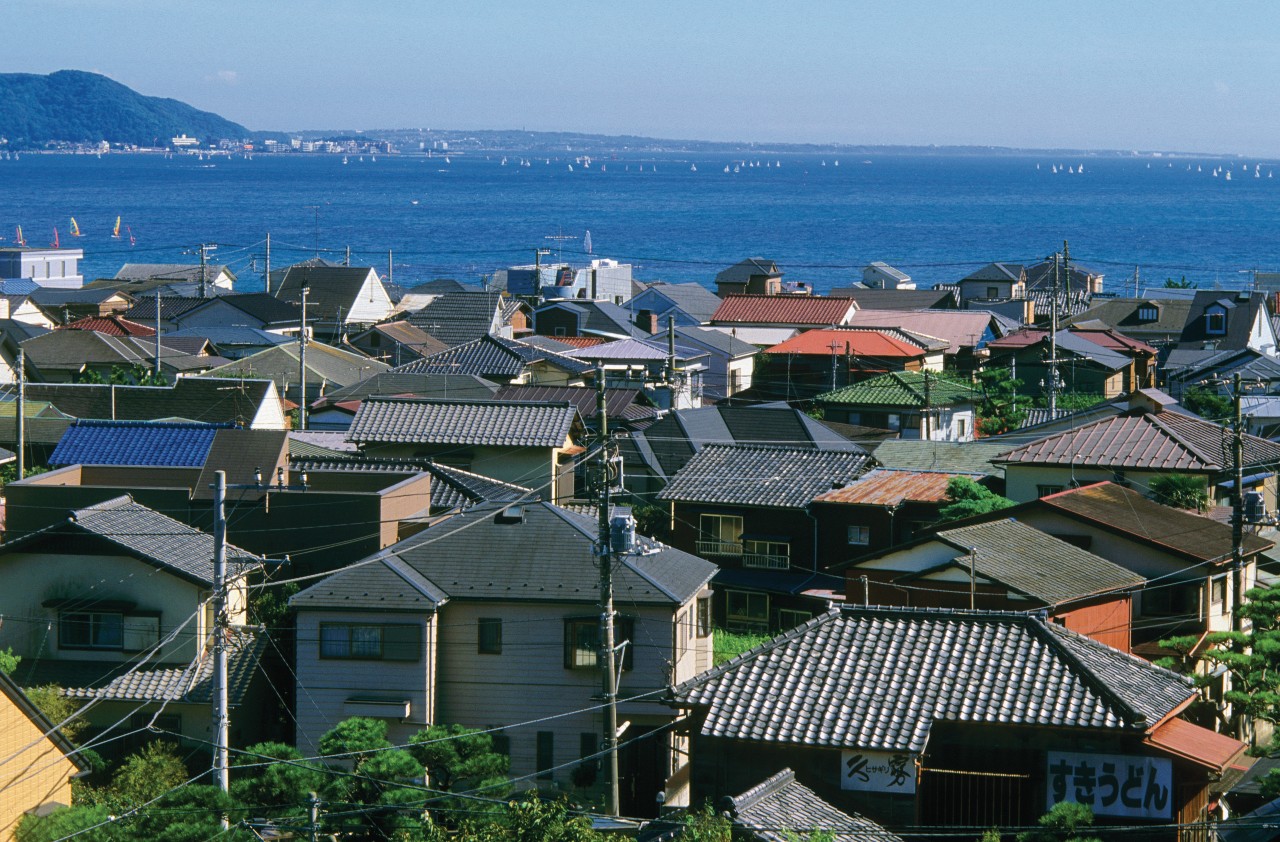 Vue de la baie de Sagami.