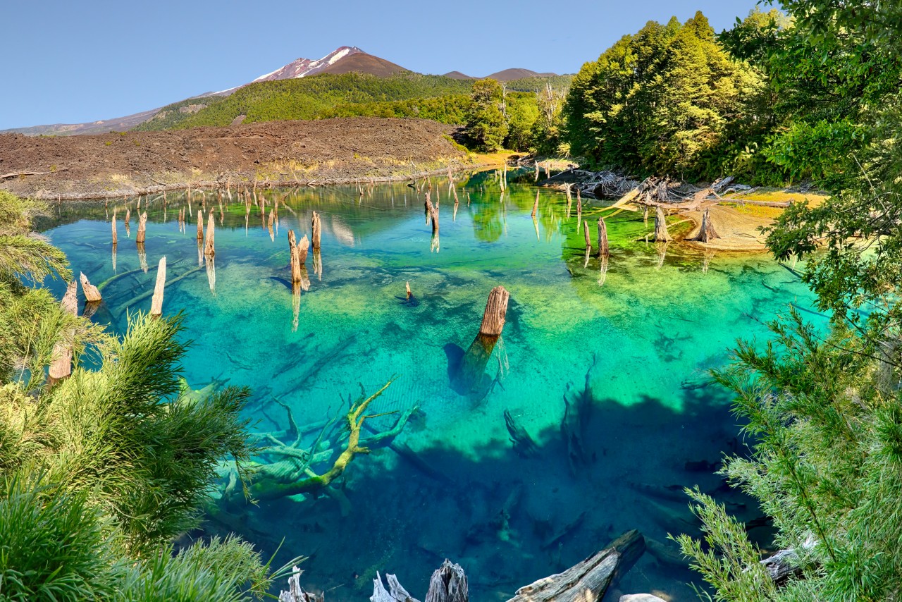 Le Lac Arcoiris, Parc national de Conguillio.