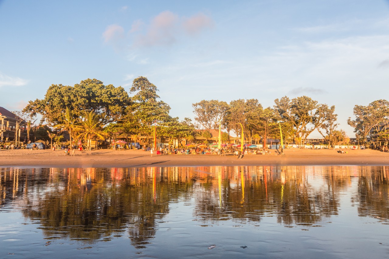 Fin de journée sur la plage de Kuta.