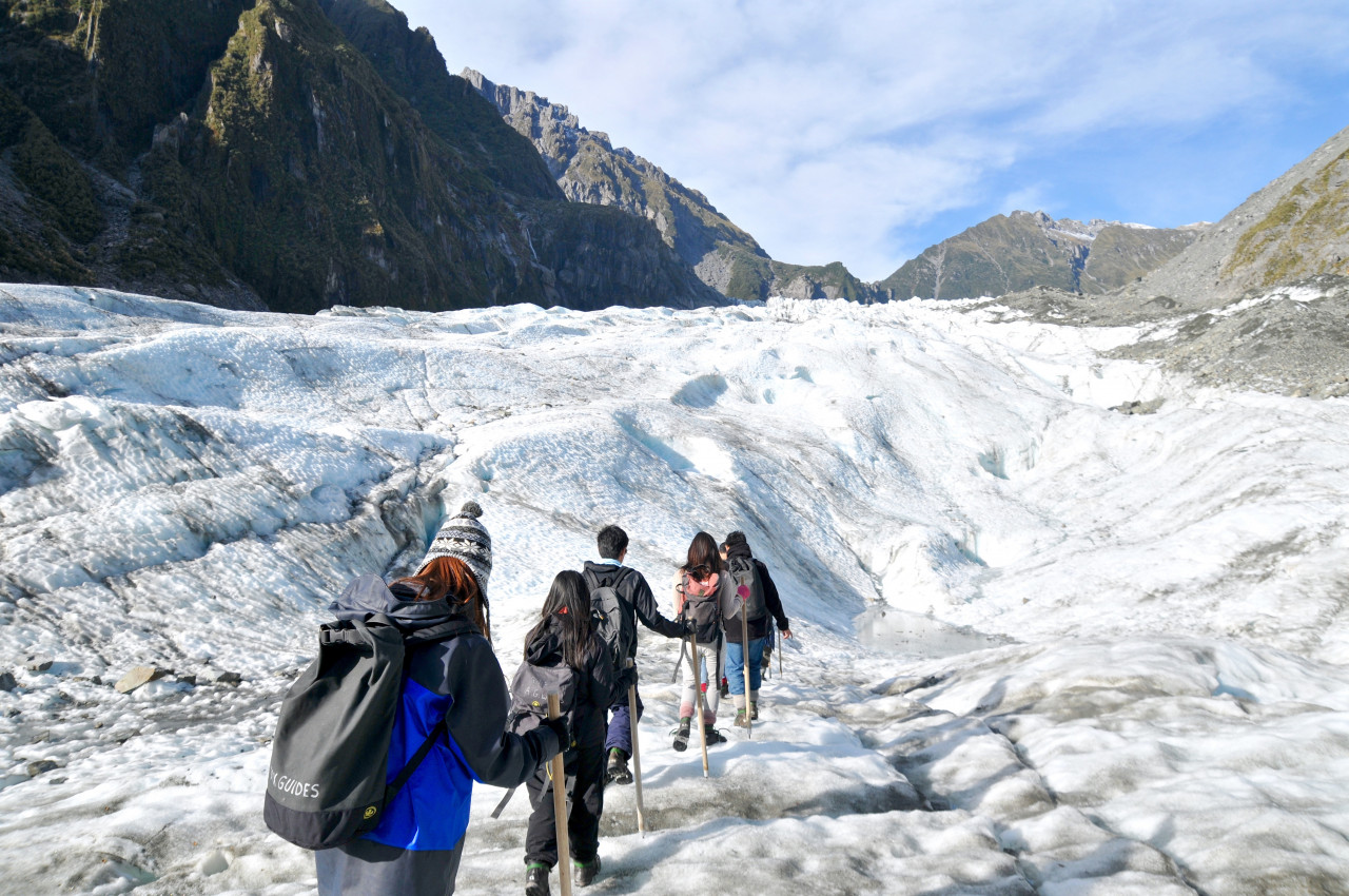 Randonnée sur Fox Glacier.