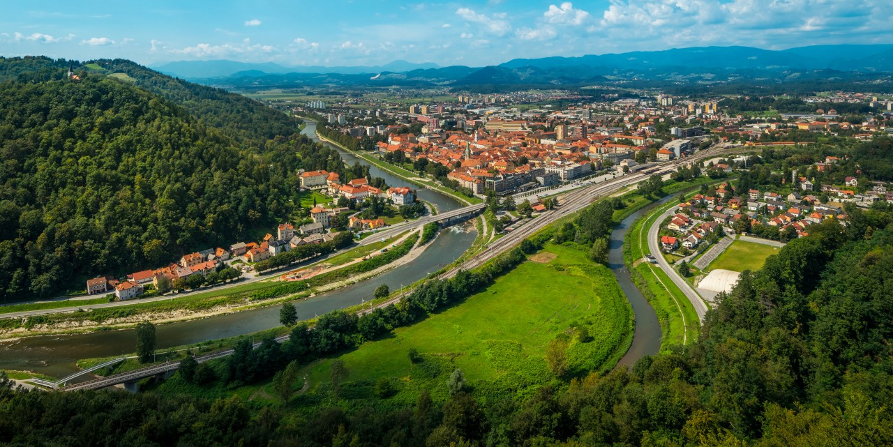 Vue panoramique de Celje.