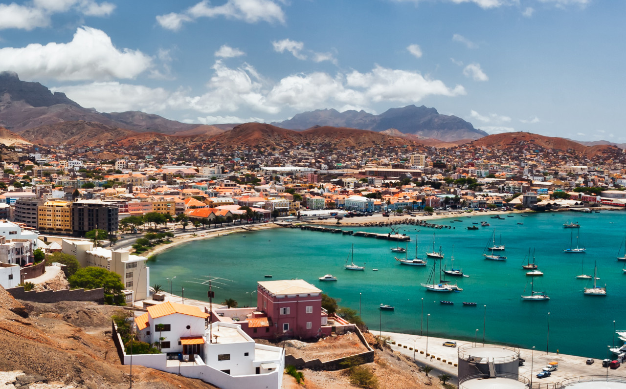 Vue sur la baie de Mindelo.