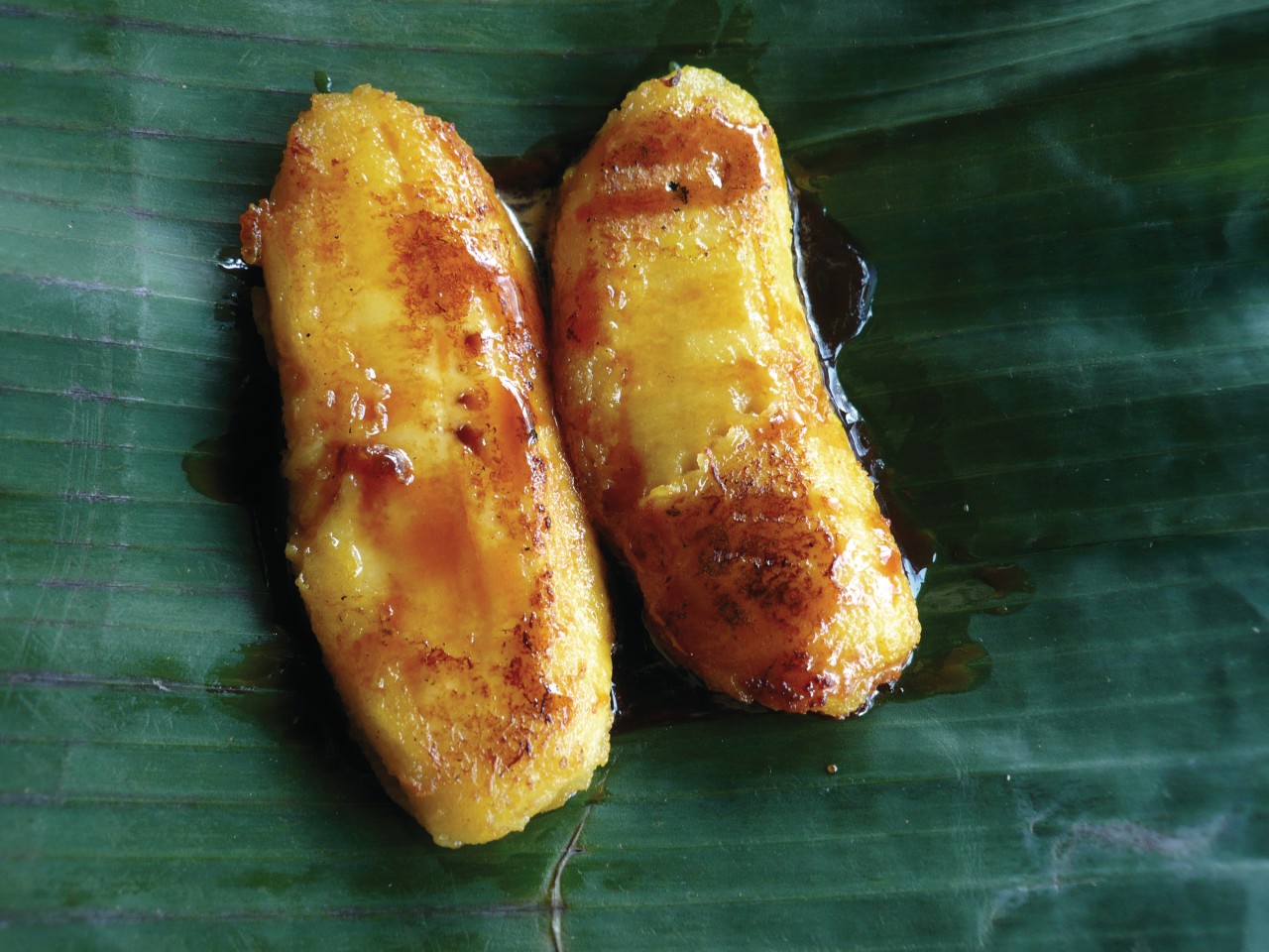 Bananes caramélisées dans un restaurant de Solo.