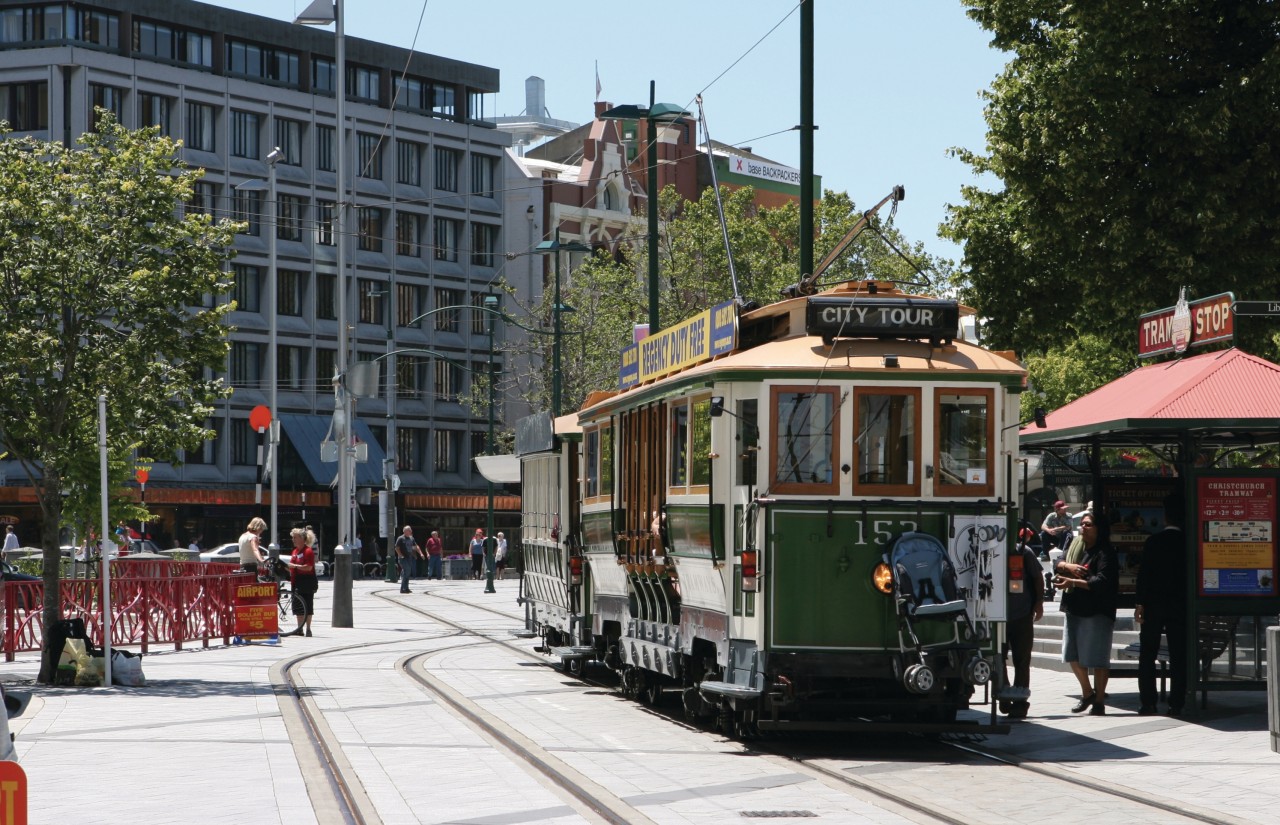 Tramway de Christchurch.