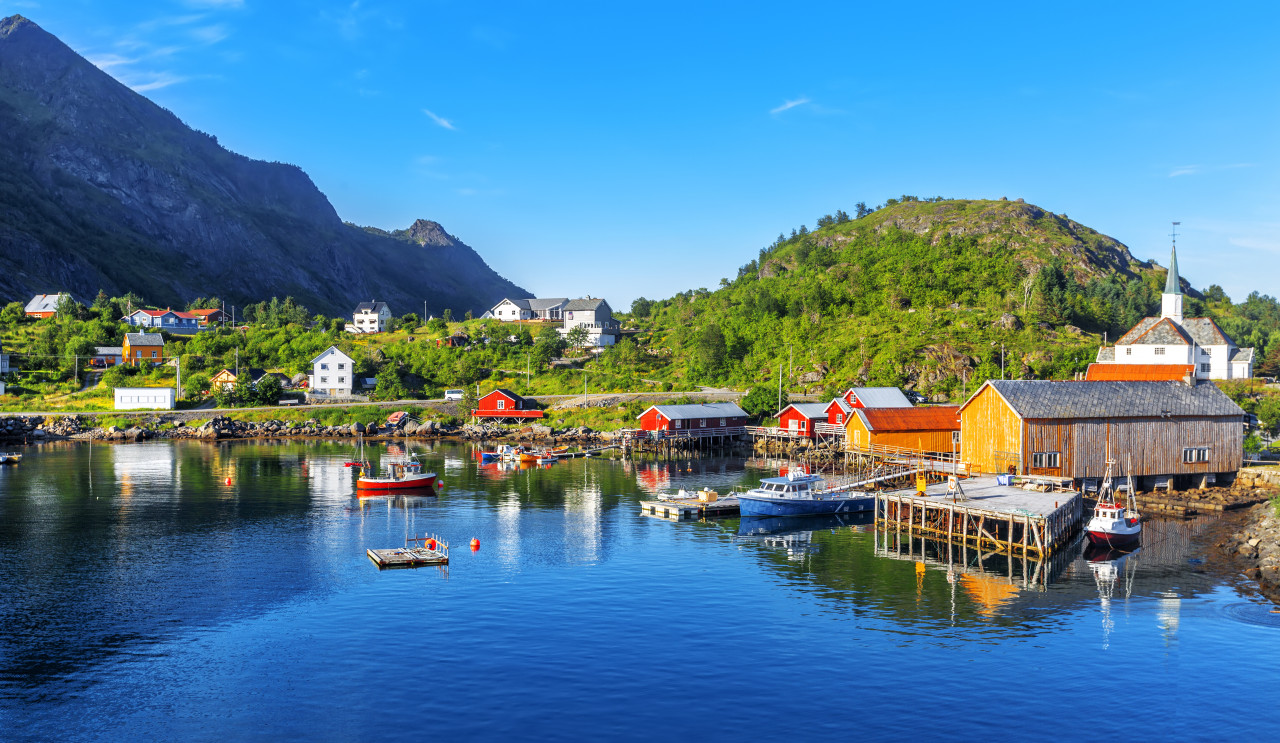 Le petit village pêcheur de Moskenes.