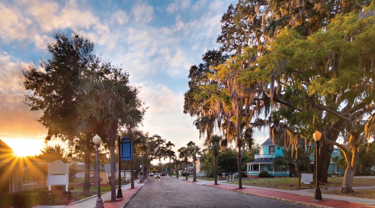 Coucher de soleil sur Tarpon Springs.