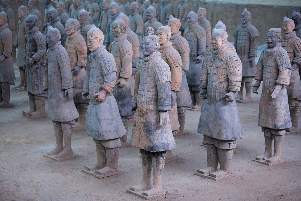 Armée en terre cuite du mausolée du premier empereur Qin Shi Huangdi.