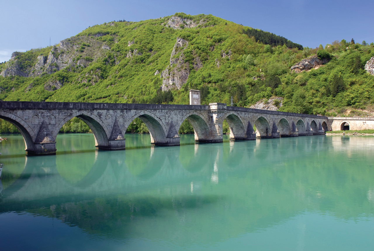 <p>Pont Mehmed Pacha Sokolović, à Višegrad.</p>