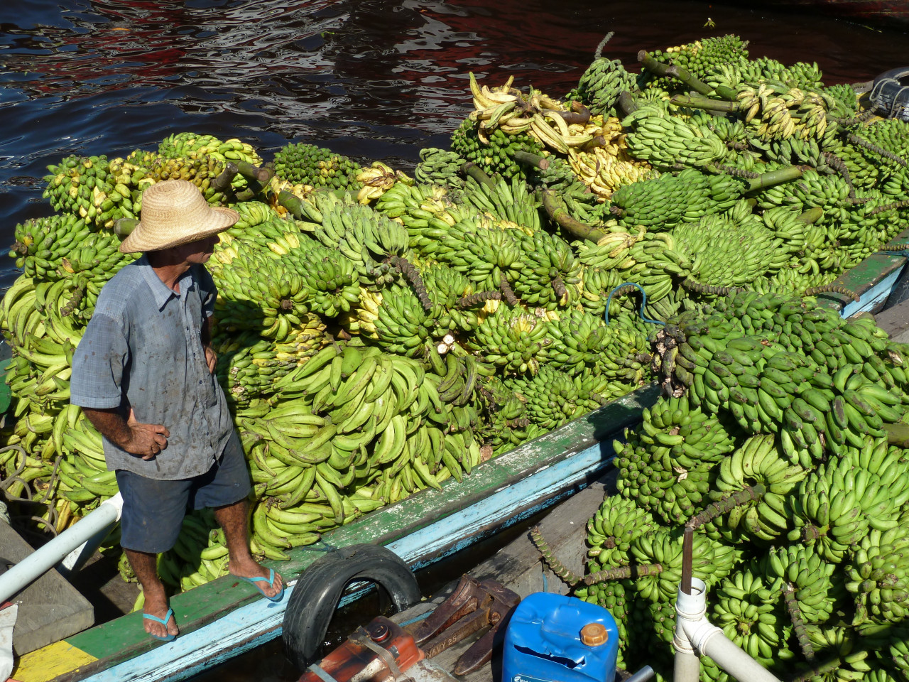 Marché de la banane à Manaus.