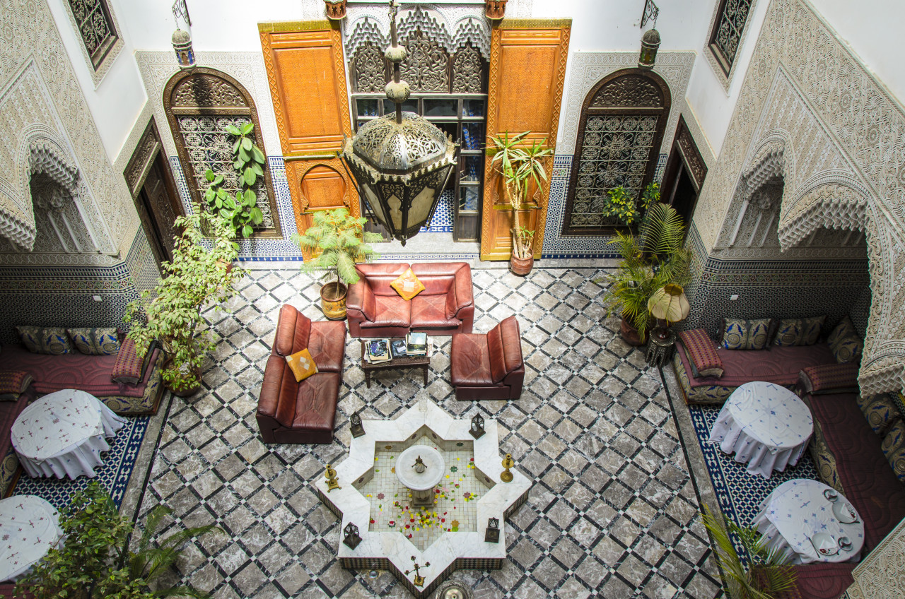 Intérieur d'un riad.