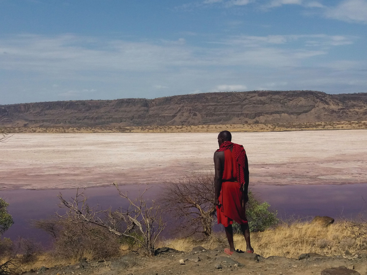 Le lac rose de Magadi.