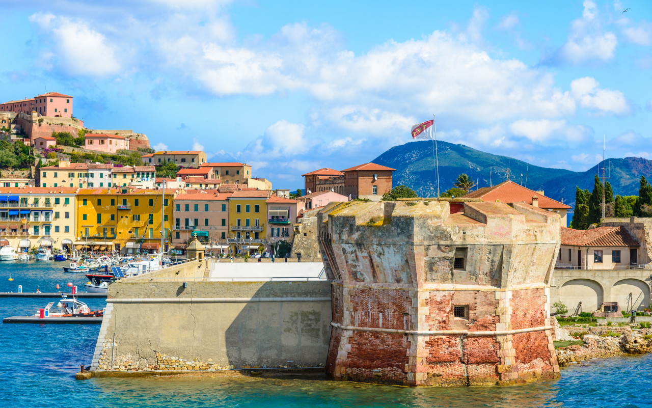 <p>Vue panoramique sur Portoferraio.</p>