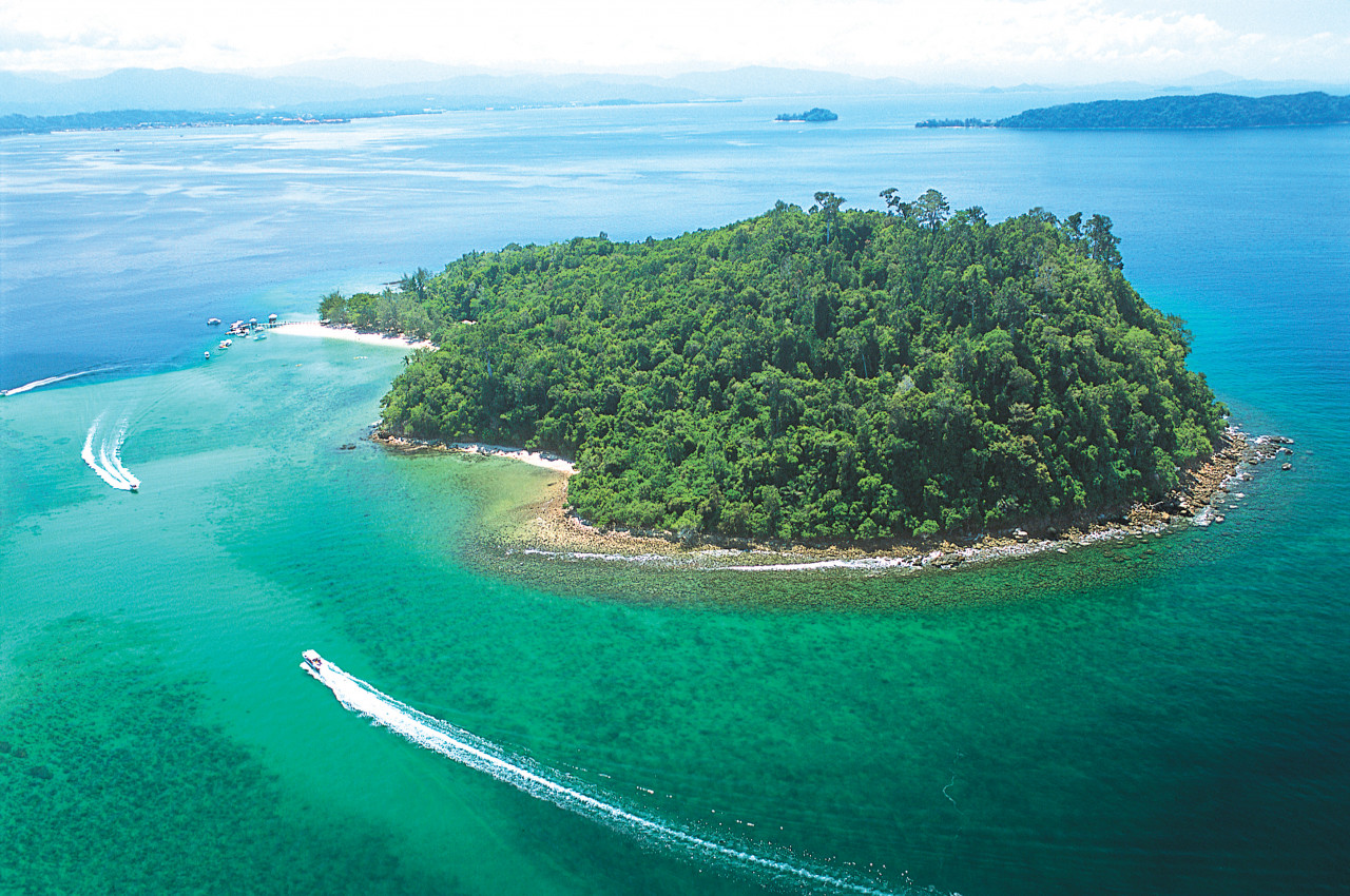 Une des cinq îles du parc national de Tunku Abdul Rahman