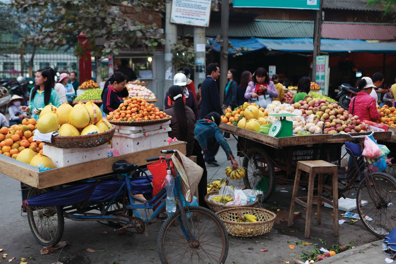 Marché au fruits de Lao Cai.