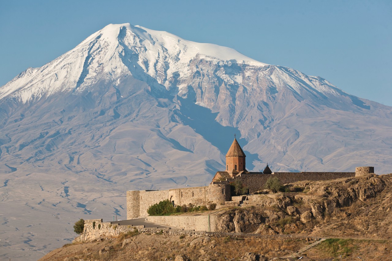 Le monastère arménien Khor Virap et le Mont Ararat.