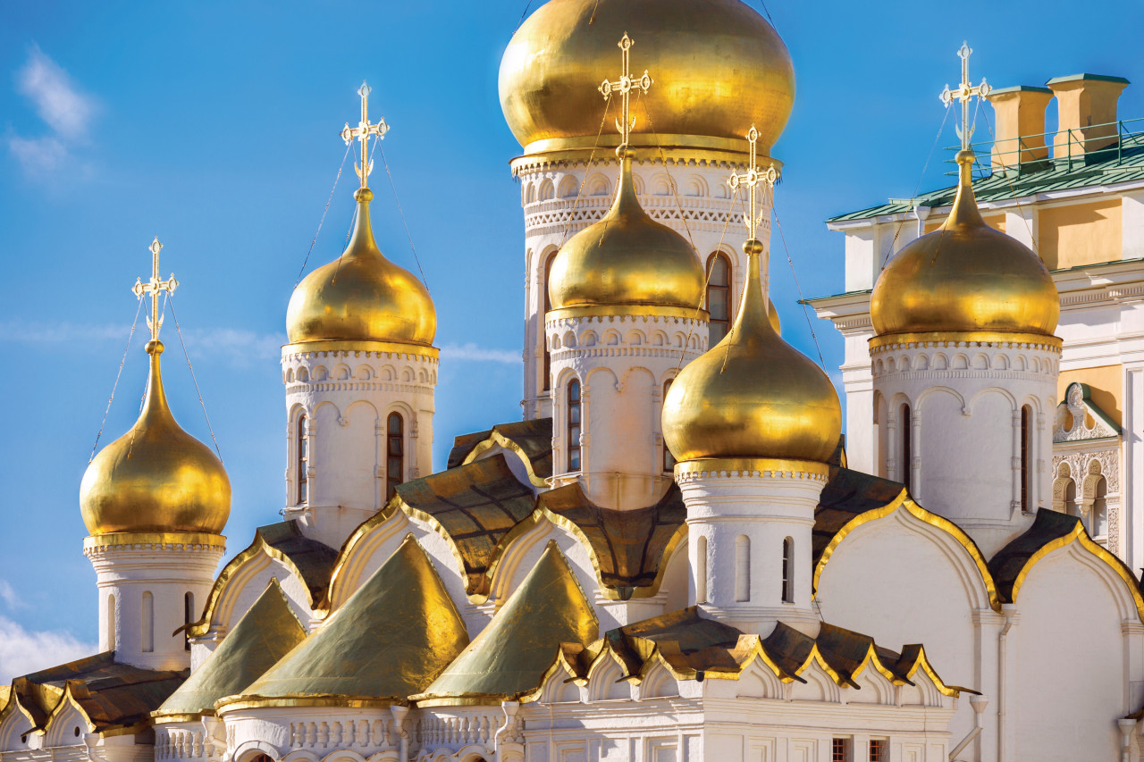 Détails de la cathédrale de l'Annonciation, à Moscou.