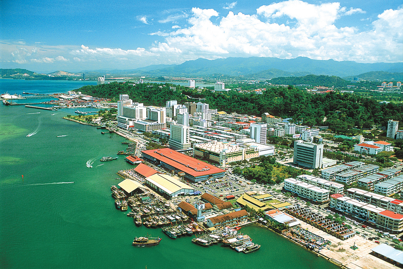 Kota Kinabalu, vue aérienne