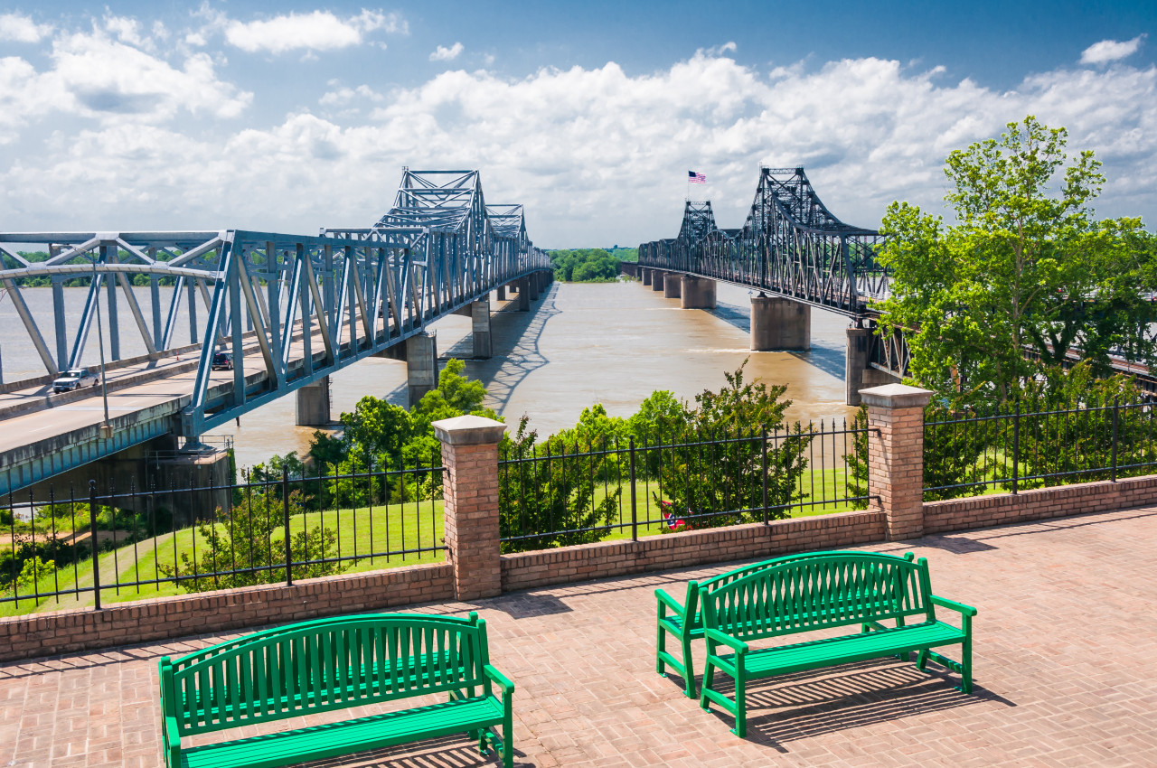 Ponts au dessus du Mississippi, à Vicksburg.