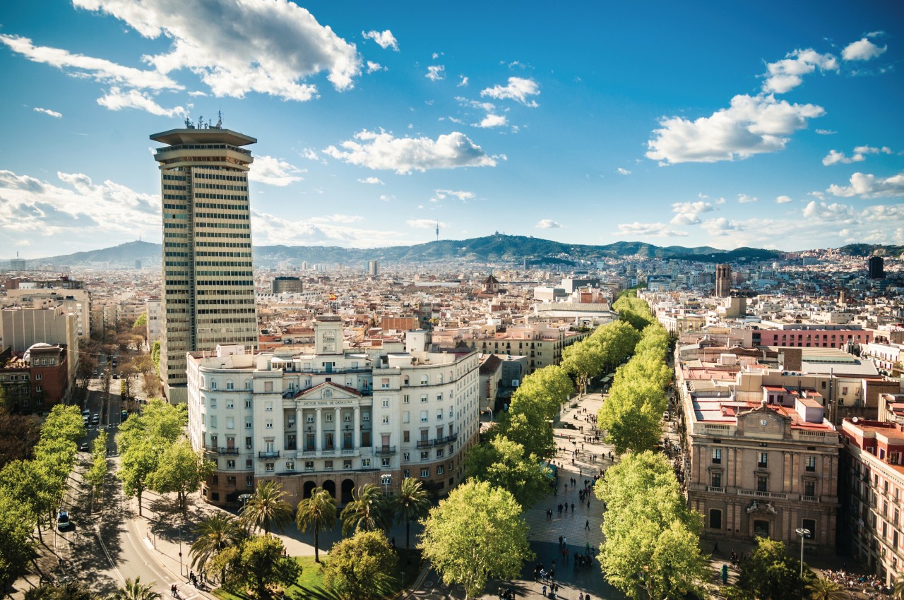 <p>Vue sur le quartier de La Rambla.</p>